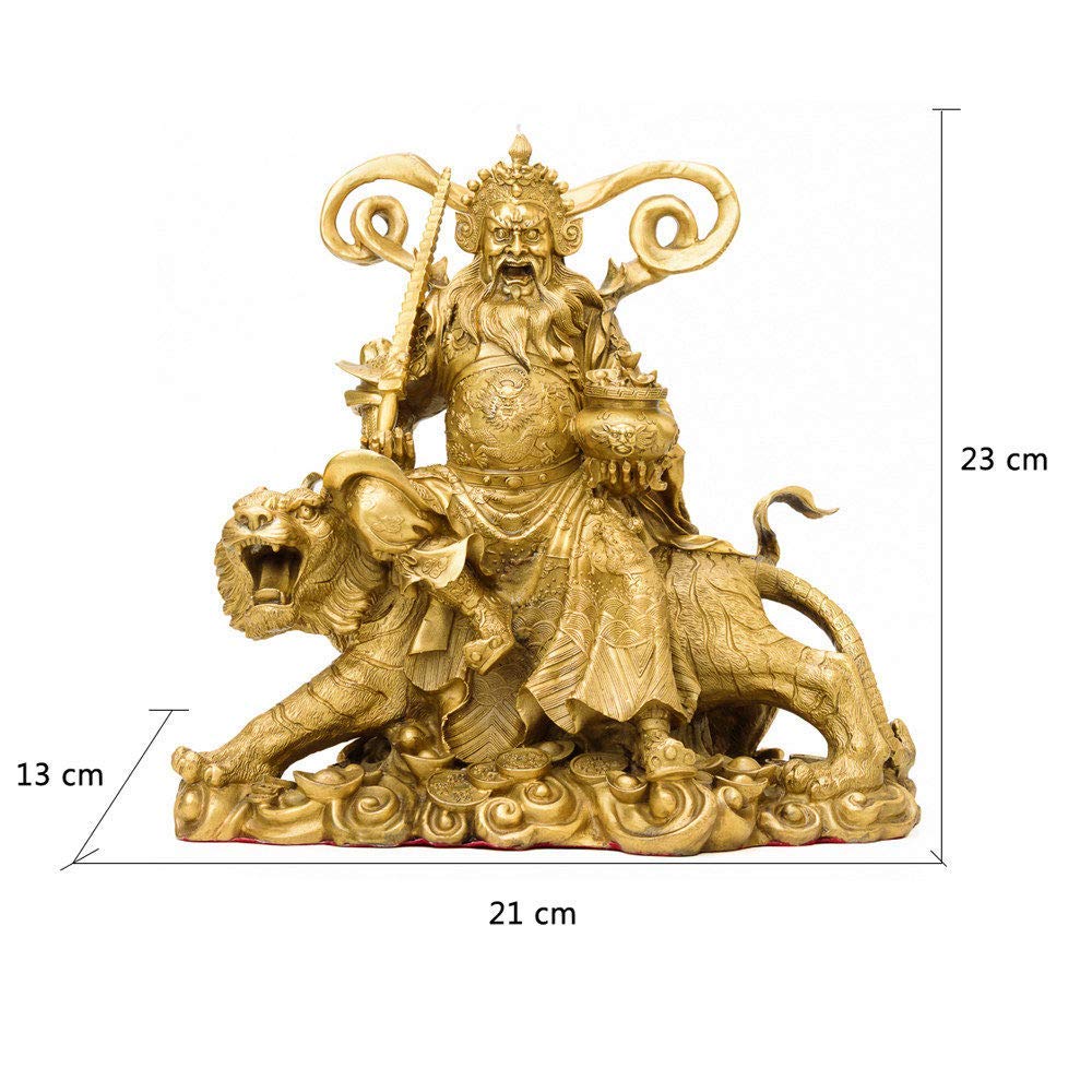 Amazon.co.jp: Fortuna Zhao Gongming-仏像、真鍮の像、現代の純銅の